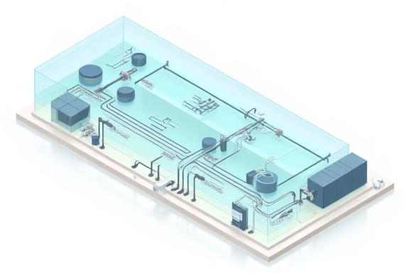 Diagrama esquemático de un sistema de recirculación de acuicultura (RAS)